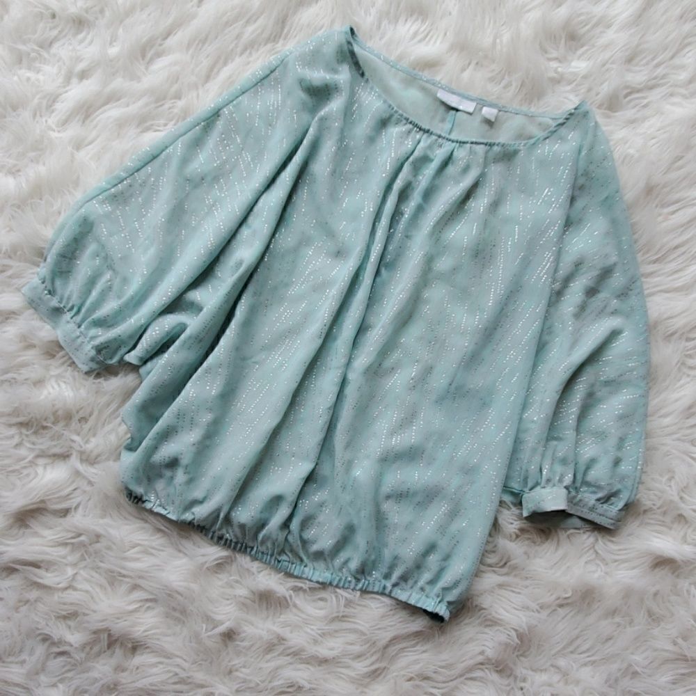 NY&C Sheer Shimmer Top 